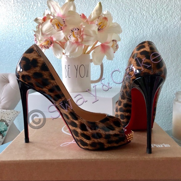 Louboutin New Very Prive Leopard Print - Picture 2 of 8
